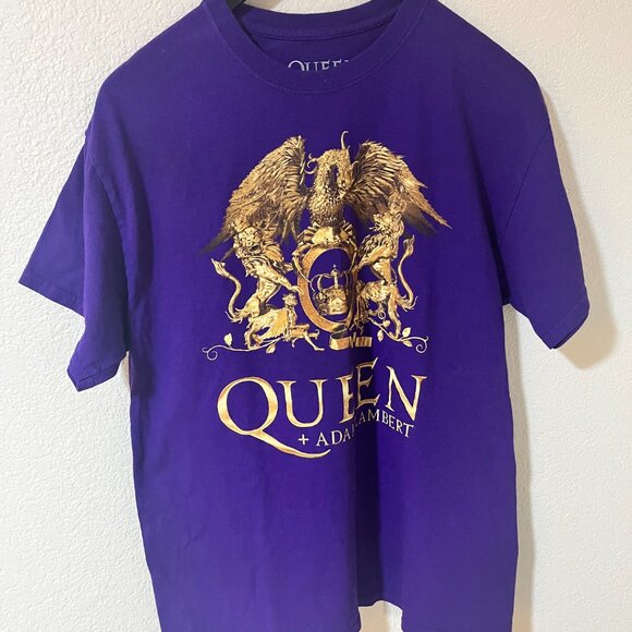 QUEEN with Adam Lambert CROWN JEWELS Las Vegas MGM Concert Tee shirt Purple Size - Picture 5 of 5